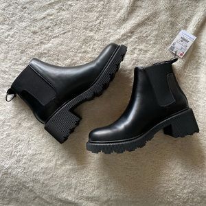 ZARA Ankle Lug Sole Boots